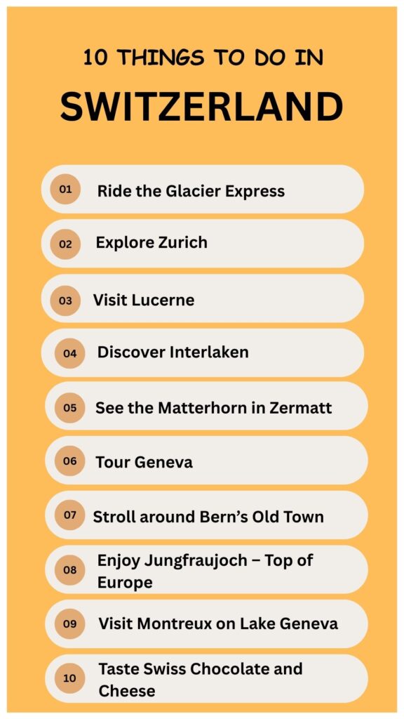 10 Things to Do in Switzerland