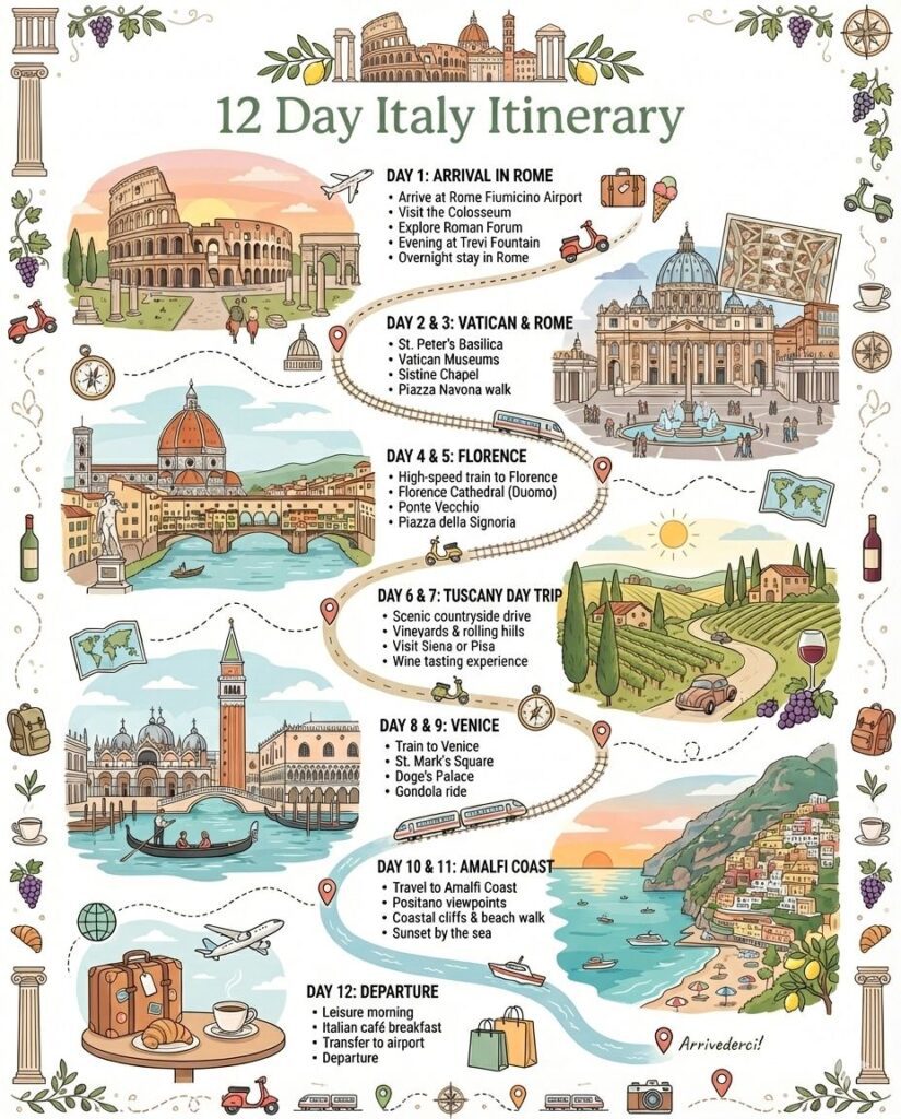 12 Days Italy Itinerary
