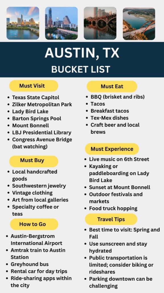 Austin Bucket List