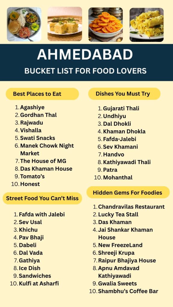 Bucket List for Food Lovers Ahmedabad
