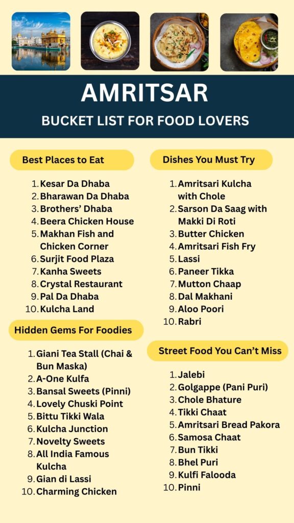 Bucket List for Food Lovers Amrtisar
