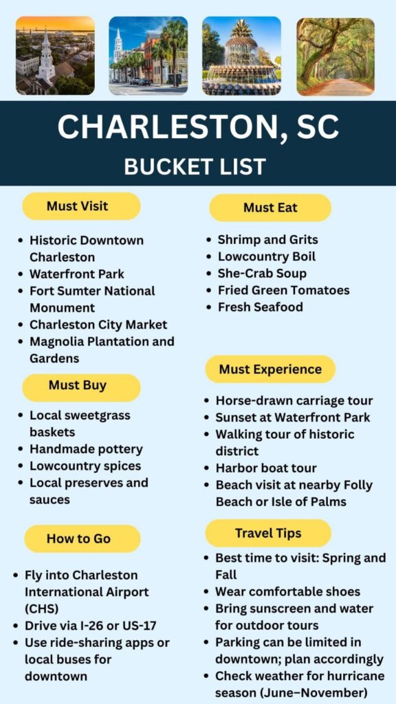 Charleston Bucket List