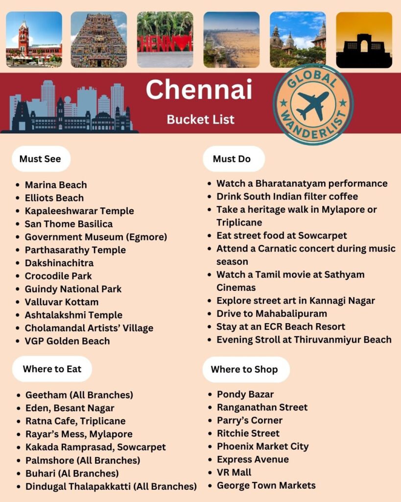 Chennai Bucket List