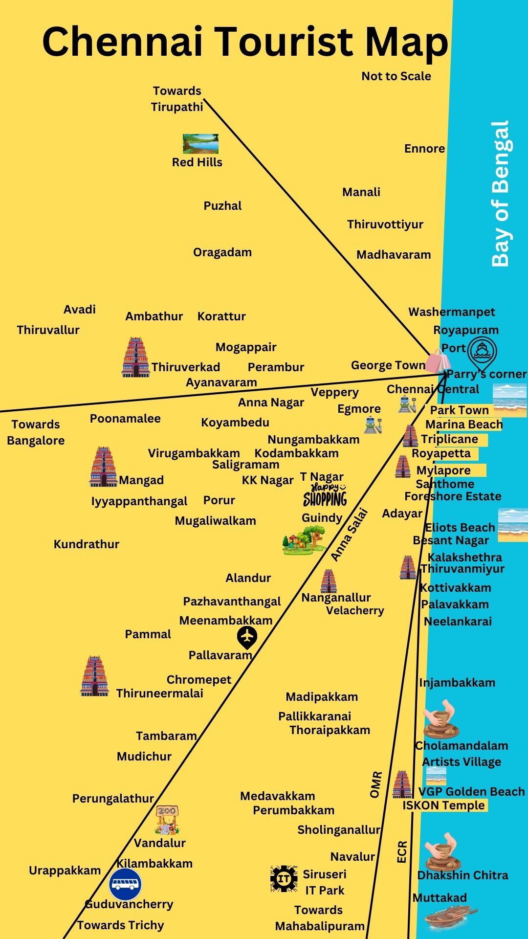 Chennai Tourist Map