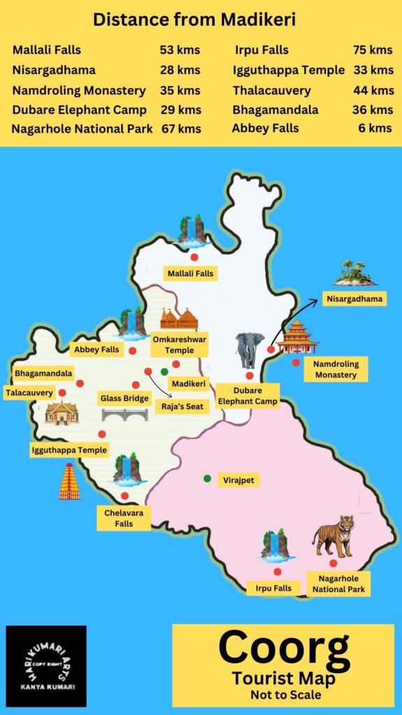 Coorg Tourist Map