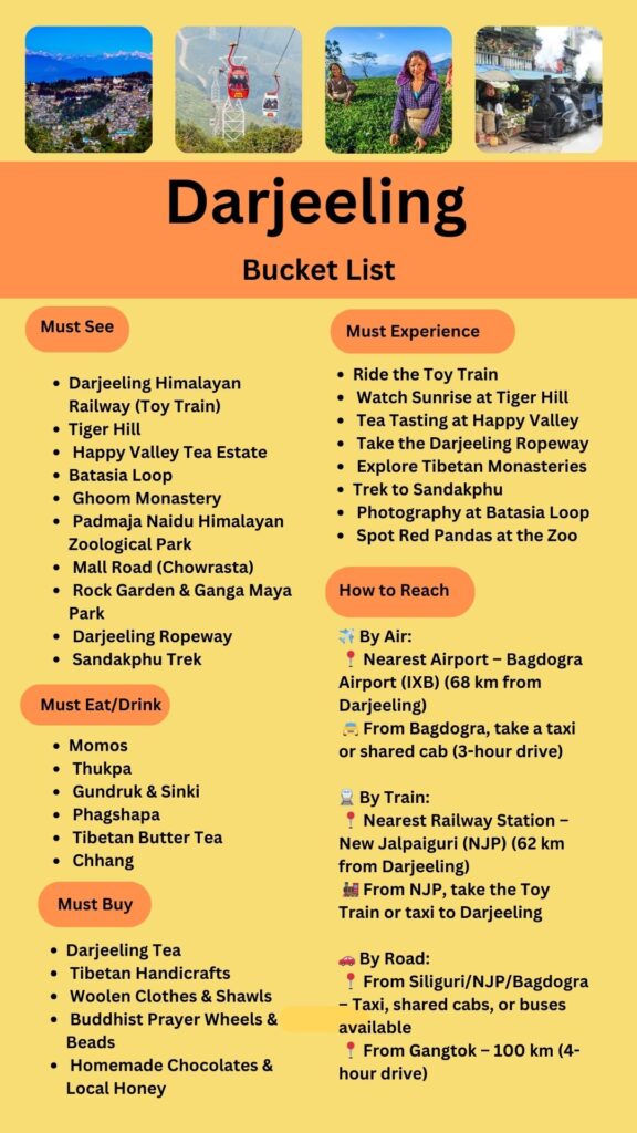Darjeeling Bucket List