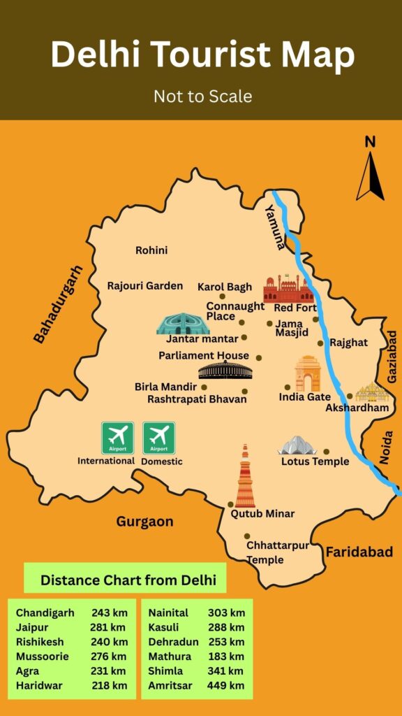 Delhi Tourist Map