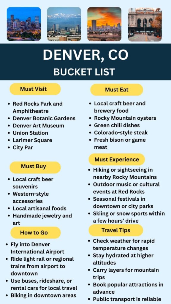 Denver Bucket List