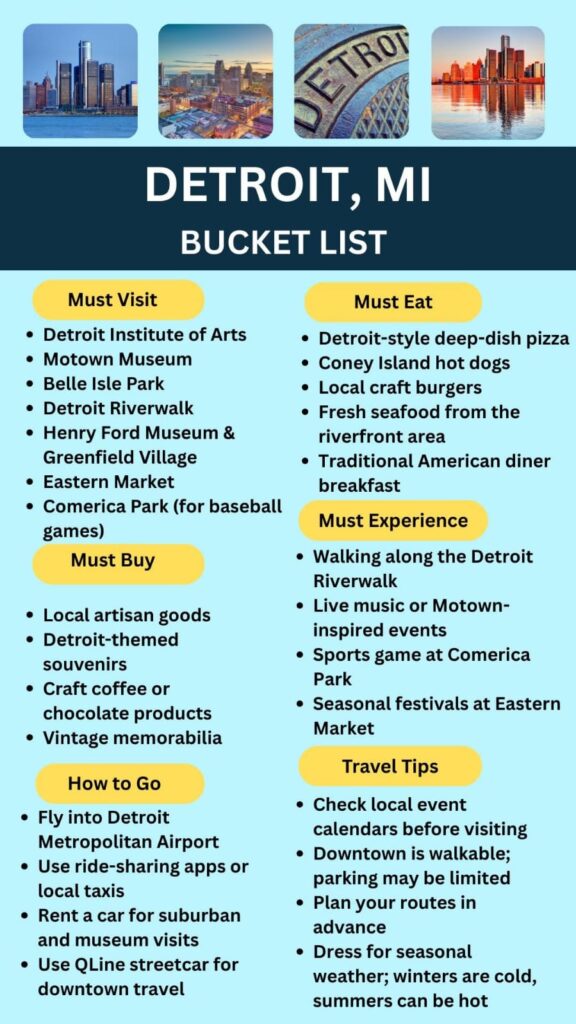 Detroit Bucket List