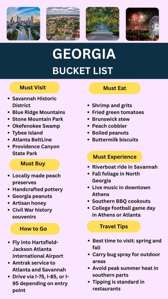 Georgia Bucket List