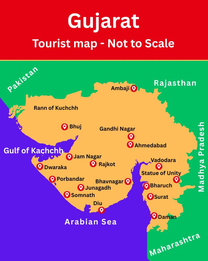 Gujarat Tourist Map