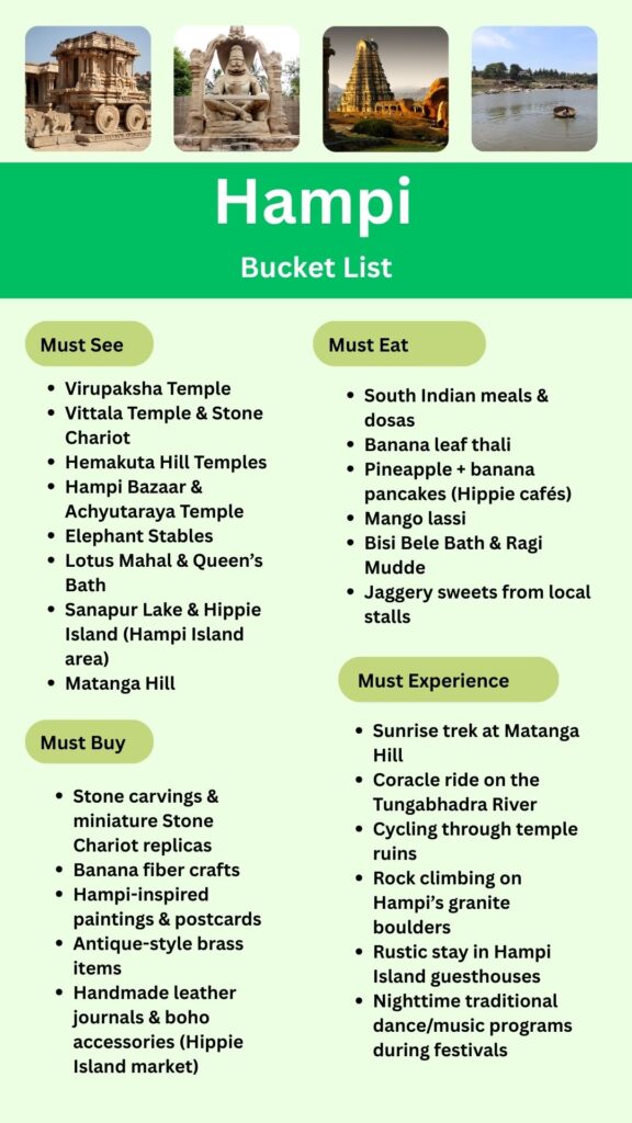 Hampi Bucket List