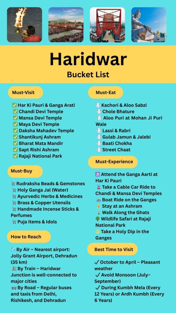 Haridwar Bucket List