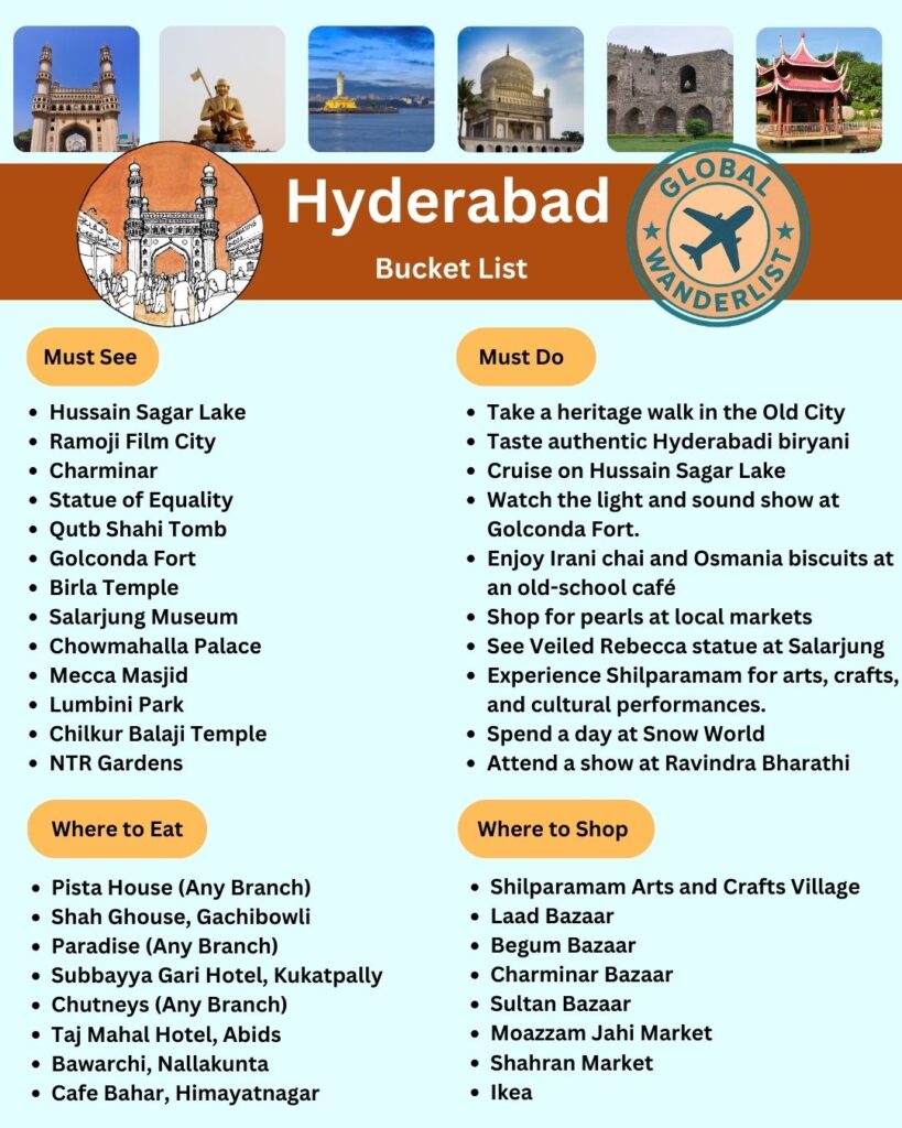 Hyderabad Bucket List