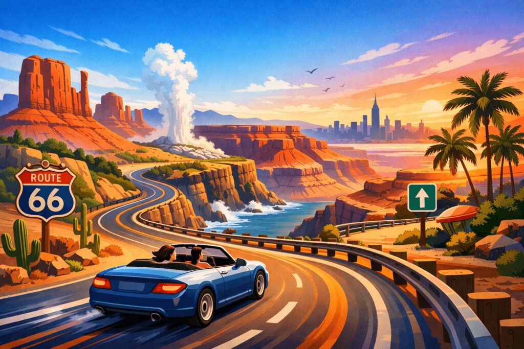 Iconic USA road trips