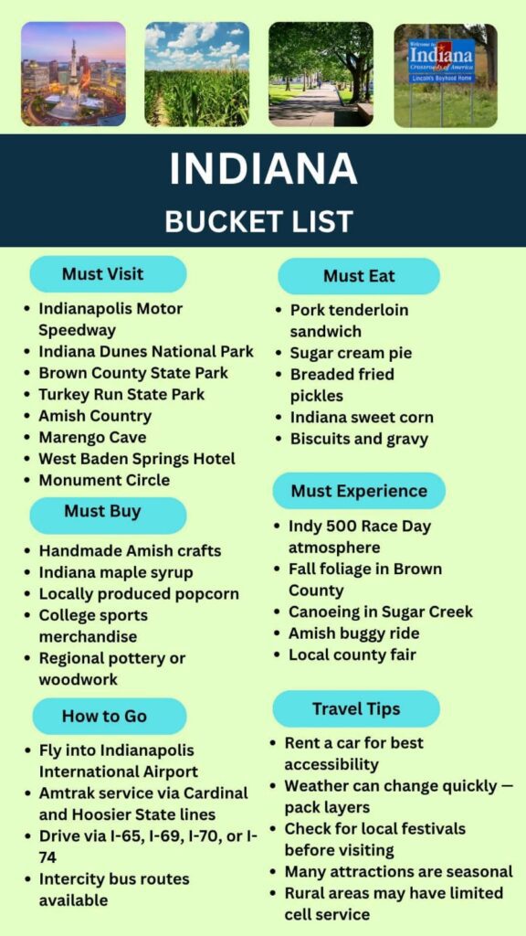 Indiana Bucket List