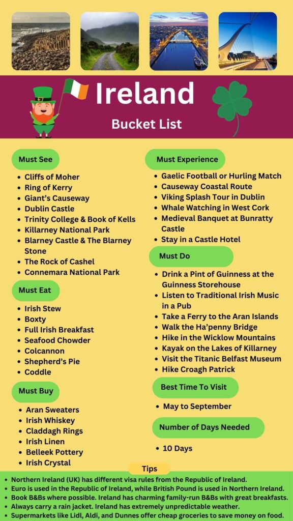 Ireland Bucket List
