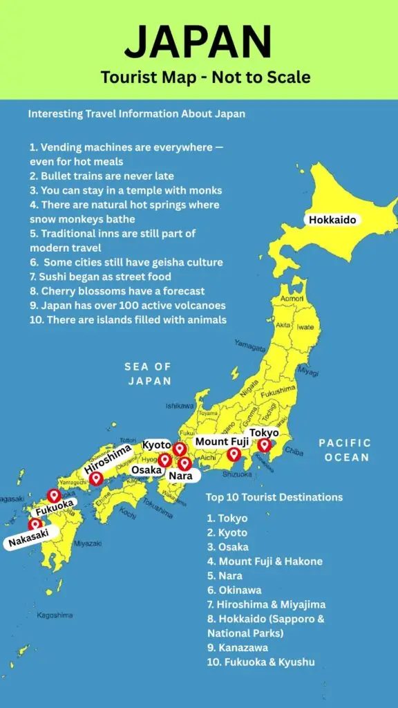 Japan Tourist Map