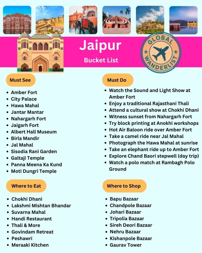 Jaipur Bucket List