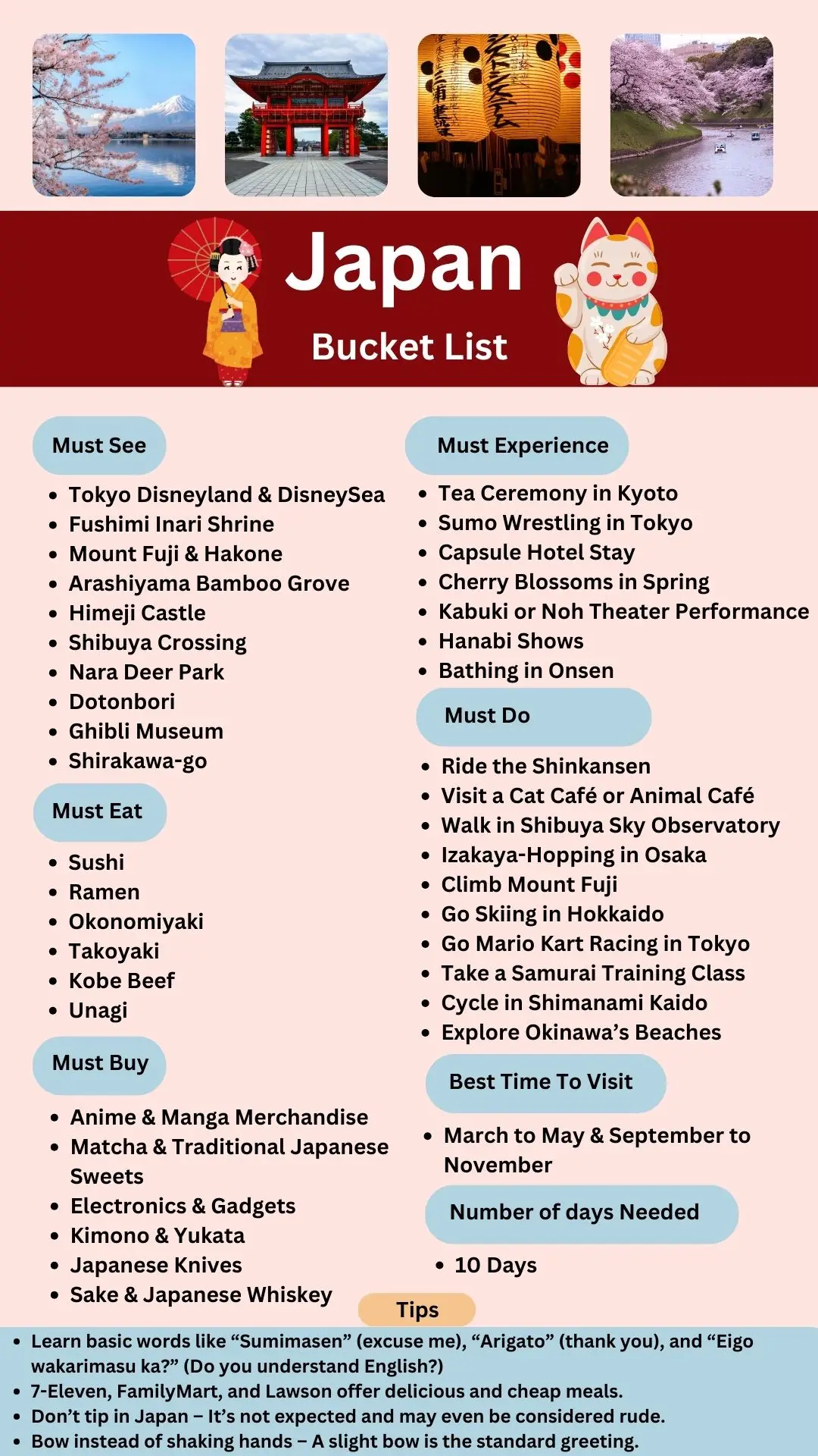 Japan Bucket List