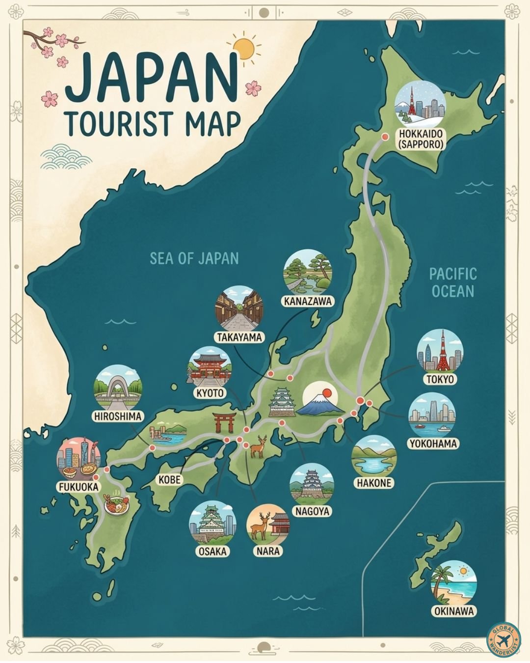 Japan Tourist Map