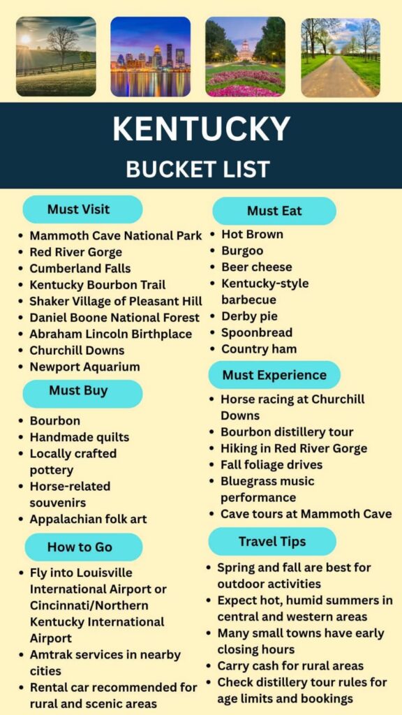 Kentucky Bucket List