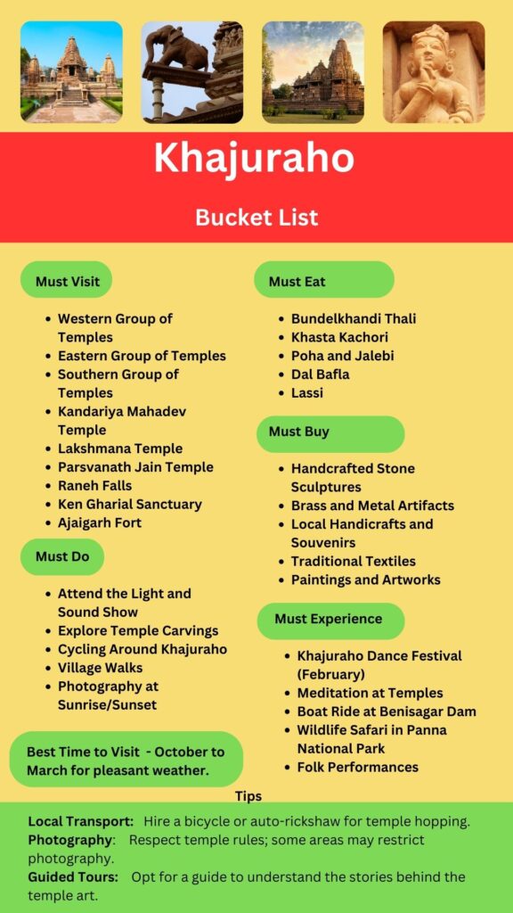 Khajuraho Bucket List