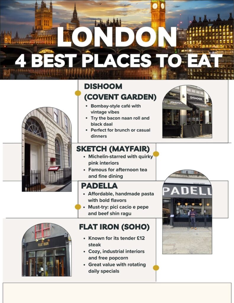 London – 4 Places to Eat