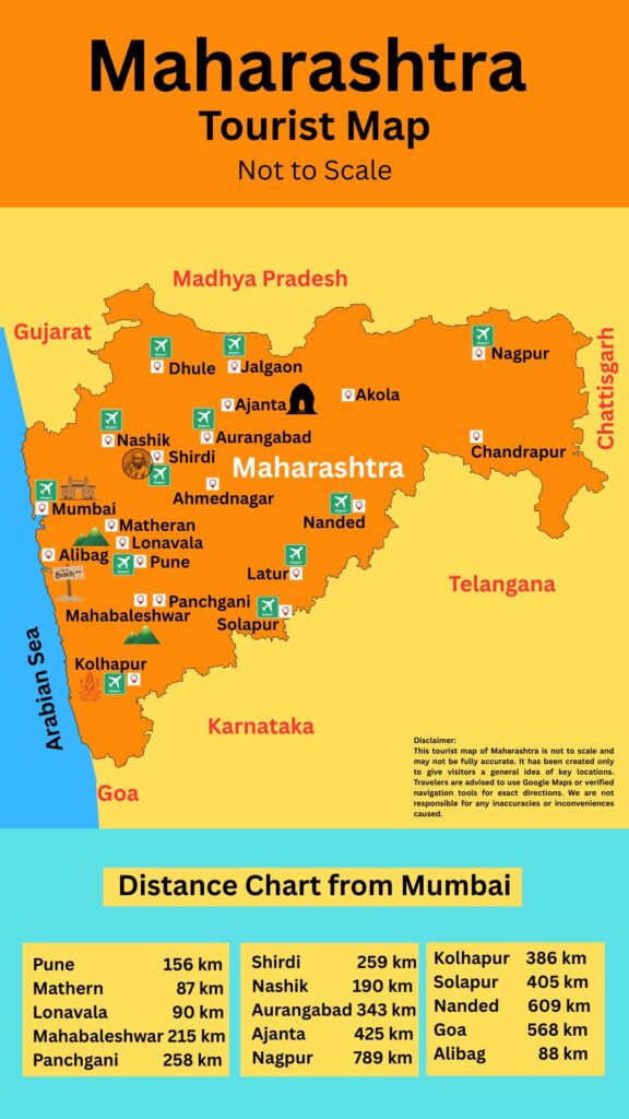 Maharashtra Tourist Map