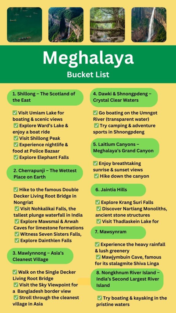 Meghalaya Bucket List