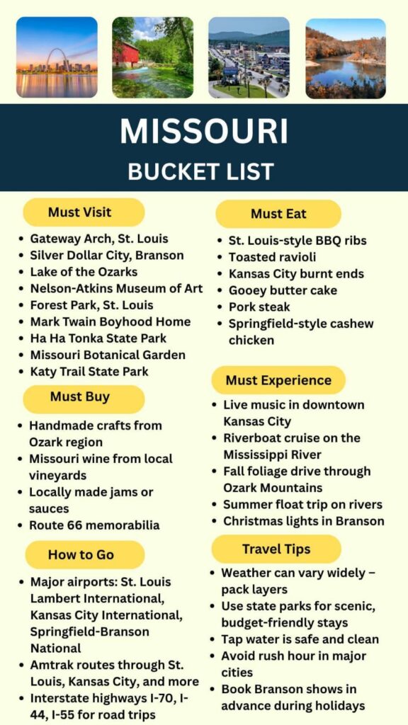 Missouri Bucket List