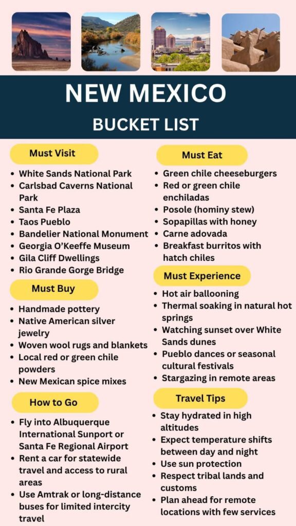 New Mexico Bucket List