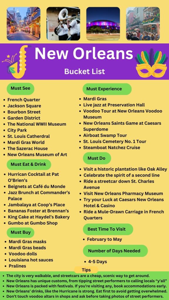 New Orleans Bucket List
