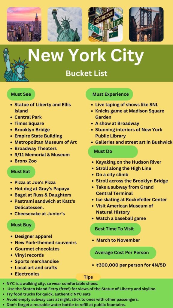 New York Bucket List
