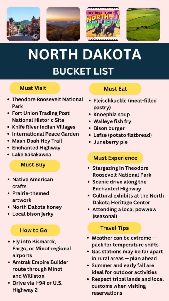 North Dakota Bucket List