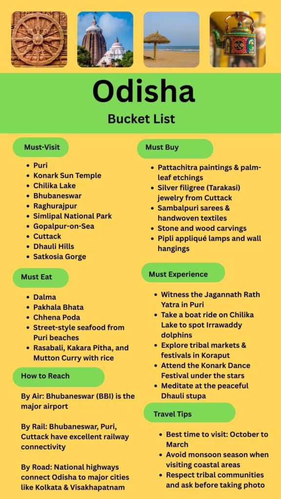 Odisha Bucket List