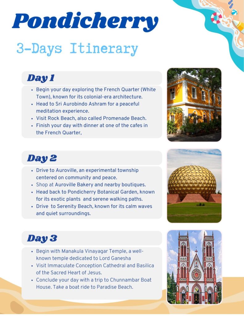 Pondicherry (Puducherry) Itinerary