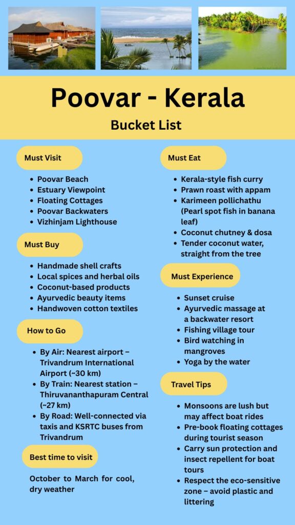Poovar Bucket List