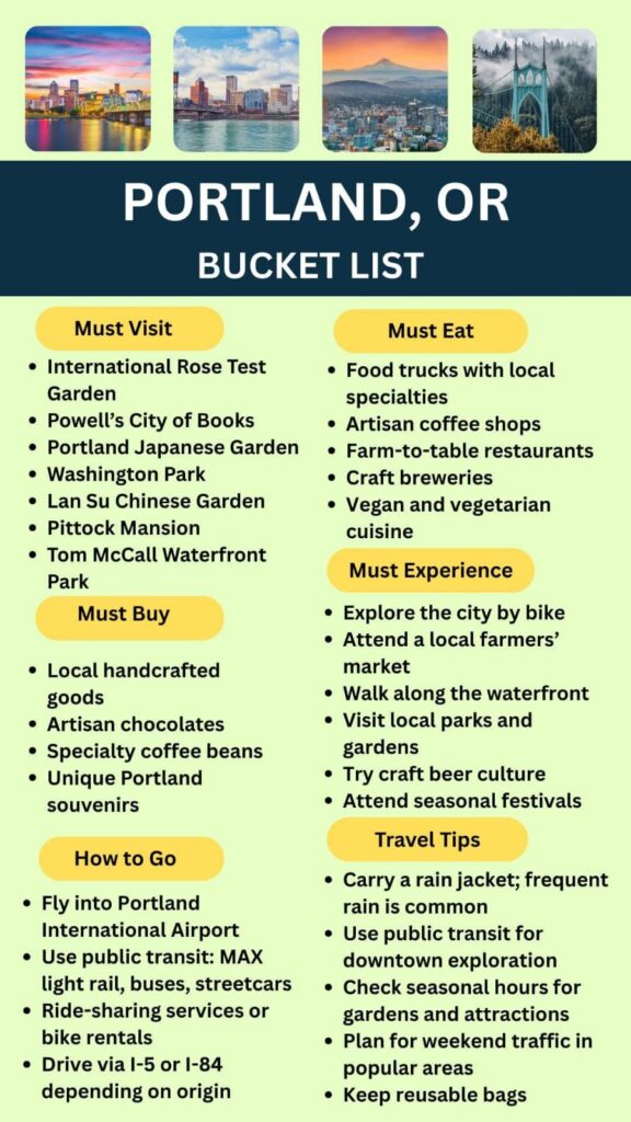 Portland Bucket List