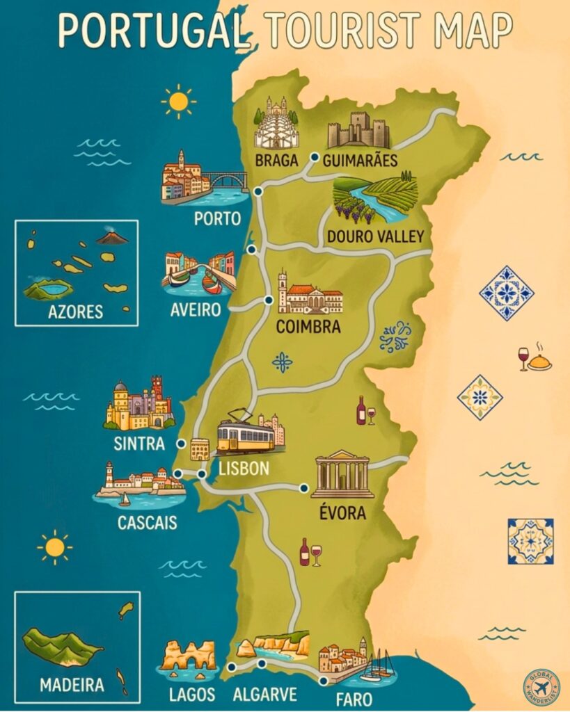 Portugal Tourist Map