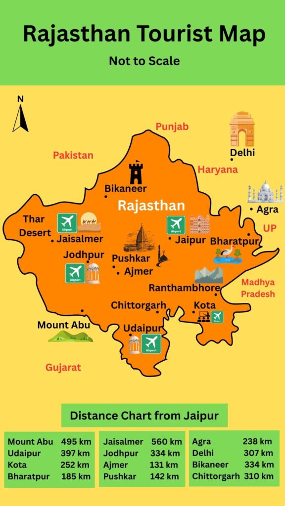 Rajasthan Tourist Map