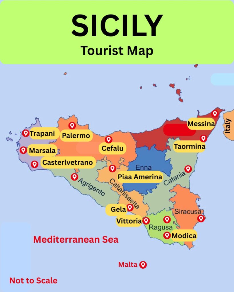 Sicily Tourist Map