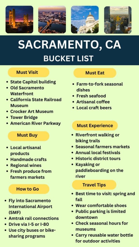 Sacramento Bucket List