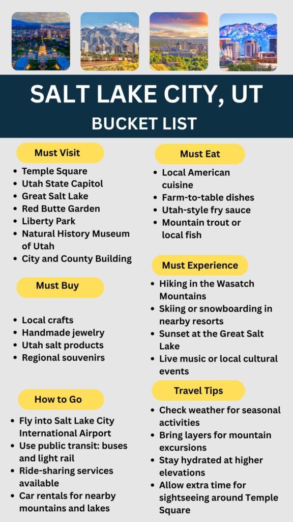 Salt Lake City Bucket List