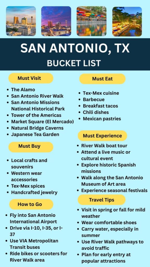San Antonio Bucket List