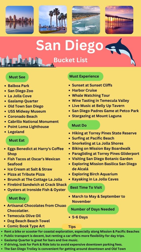 San Diego Bucket List