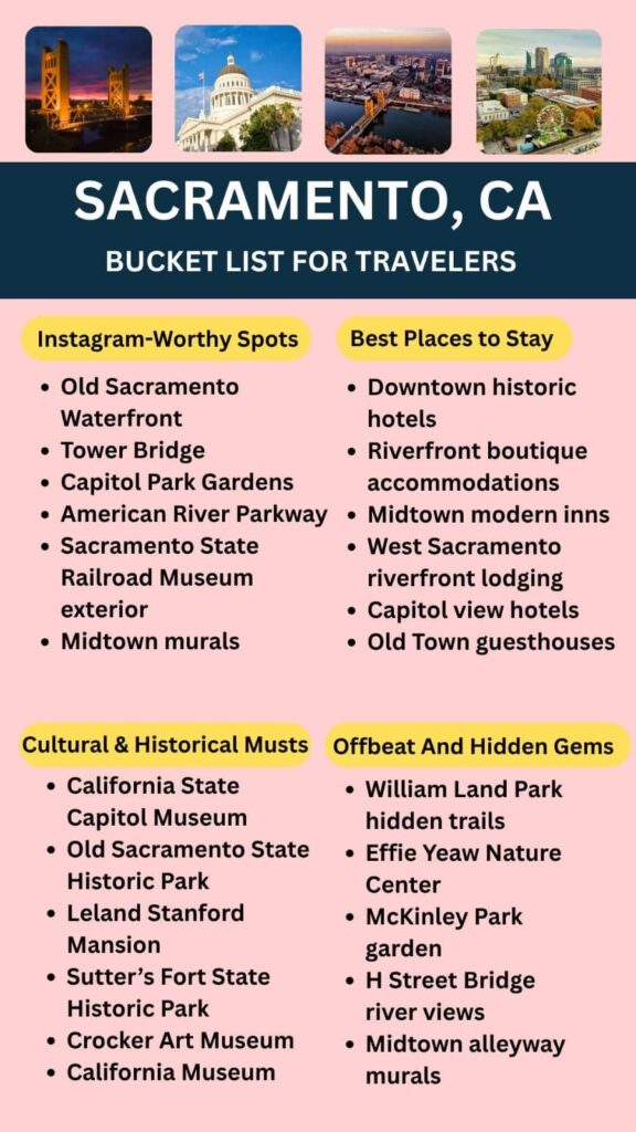 Sacramento Bucket List