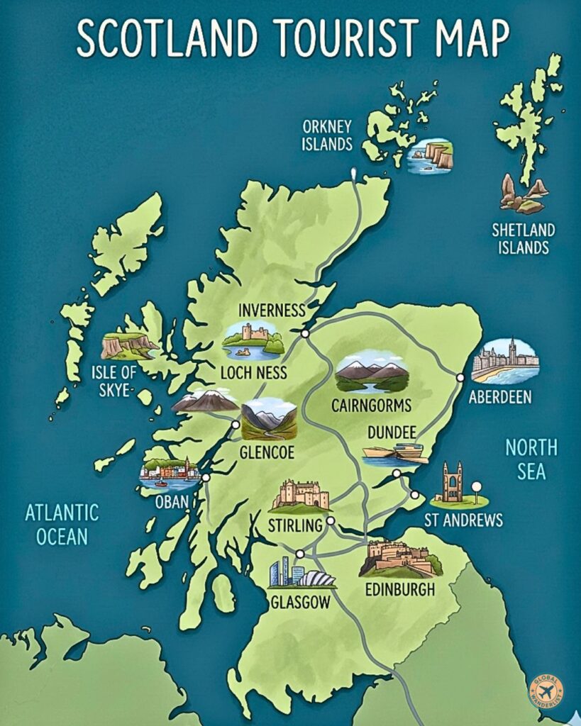 Scotland Tourist Map