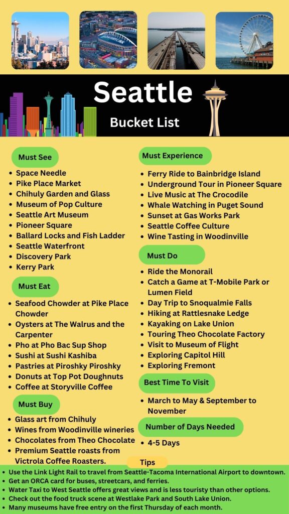 Seattle Bucket List