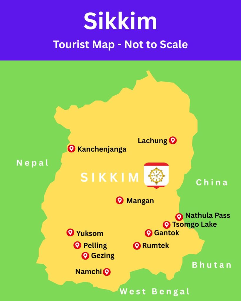 Sikkim Tourist map